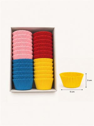 Karışık Renkli Kek Kapsülü Cupcake ve Muffin Kağıdı No: 4 600 Adet