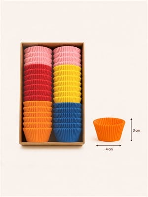 Karışık Renkli Kek Kapsülü Cupcake ve Muffin Kağıdı No: 3 750 Adet