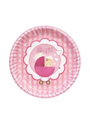 Karton Tabak Kız Bebek 23 Cm 8Li
