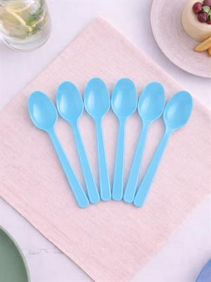 Plastik Kaşık Açık Mavi 25li