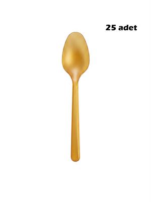 Plastik Kaşık Altın 25li