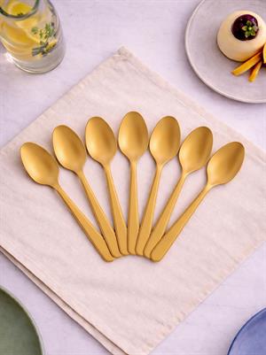 Plastik Kaşık Altın 25li