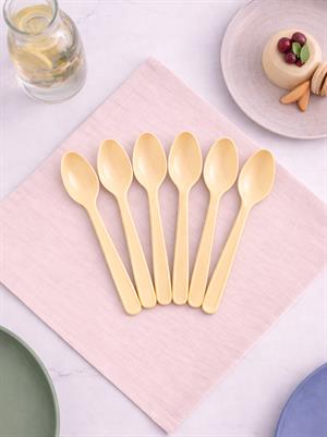 Plastik Kaşık Krem 25li