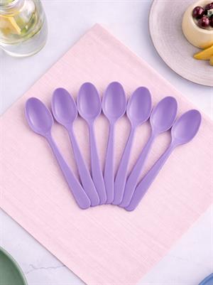 Plastik Kaşık Lila 25li