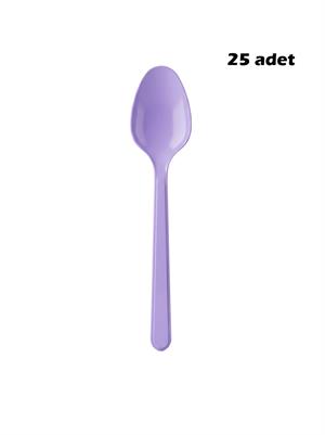 Plastik Kaşık Lila 25li