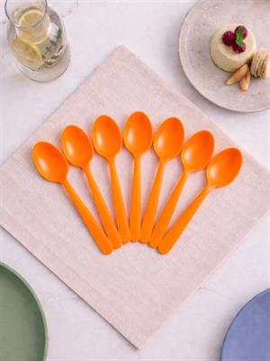 Plastik Kaşık Turuncu 25li