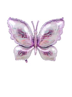 Kelebek Folyo Balon Doğum Günü Parti Balonu Mor 98 cm