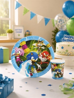 Kirpi Sonic Karton Tabak - Bardak Set