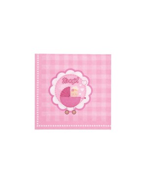 Kız Bebek Baby Shower Konsept Kağıt Peçete 20li
