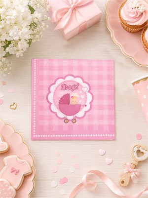Kız Bebek Baby Shower Konsept Kağıt Peçete 20li