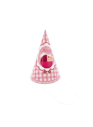 Kız Bebek Baby Shower Konsept Mini Karton Şapka