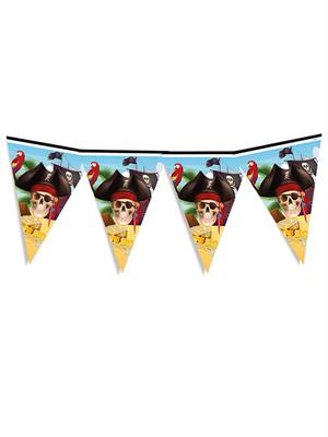 Korsan Temalı Flama Bayrak Asılabilir Doğum Günü Süsü