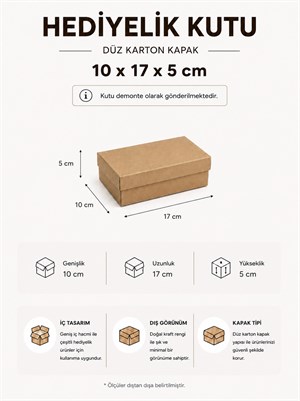Kraft Kutu Karton Hediye Kutusu 10X17X5 Cm