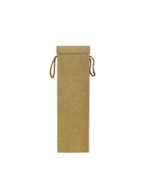 Kraft Karton Şişe Taşıma Kutusu – Hediye Kutusu Kapaklı İpli 10X10X38 cm