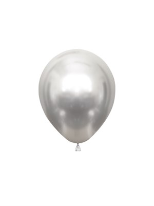 Krom Balon Parlak Parti Balonu Gümüş 12 inc - 30 cm 5li