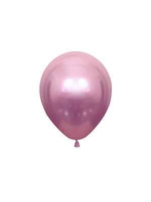 Krom Balon Parlak Parti Balonu Pembe 12 inc - 30 cm 5li