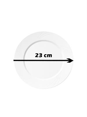 Lüks Plastik Mika Tabak Parti Tabağı Beyaz 23 cm 6lı 