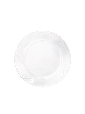 Lüks Plastik Mika Tabak Parti Tabağı Şeffaf 23  cm 6lı 