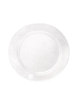 Lüks Plastik Mika Tabak Şeffaf 26 Cm 6lı
