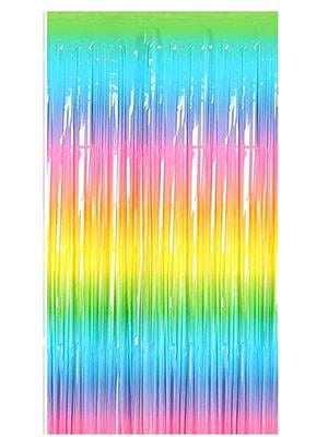 Makaron Gökkuşağı Parti Perdesi Kapı ve Fon Perdesi 