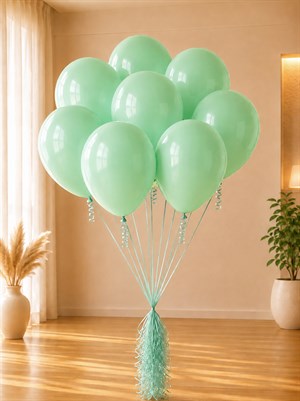 Makaron Mint Yeşil Kalisan Balon Parti Balonu 12 inc 100lü 
