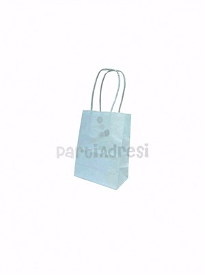 Mavi Mini Boy Kağıt Çanta – Hediye Çantası 10x15x5 cm 12li