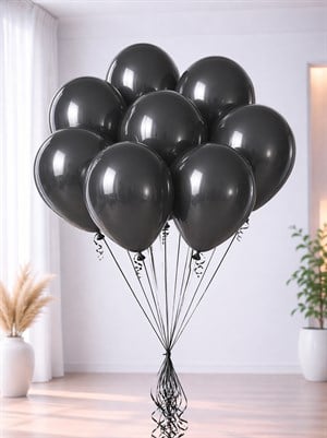 Metalik Siyah Balon 10lu 12