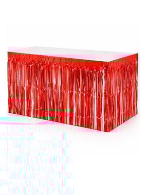 Metalize Masa Eteği Kırmızı