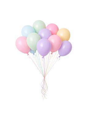 Mini Makaron Karışık Renk Lateks Balon – Kalisan Parti Süsleme Balonları 12 cm 100lü