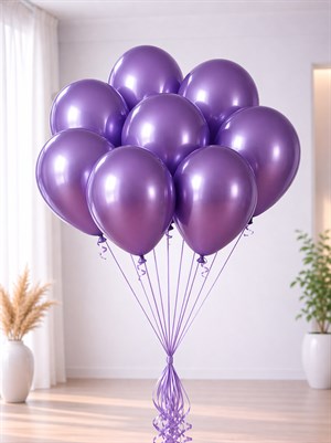 Mor -  Violet Metalik Balon 100Lü 12