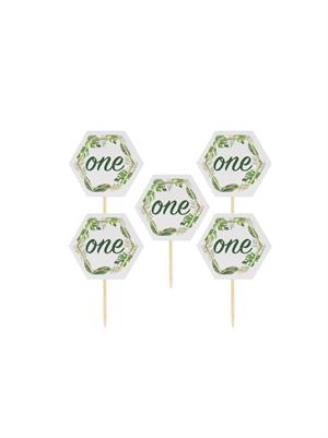 One Kürdan 1 Yaş Doğum Günü Partisi Cupcake Kürdanı 10lu