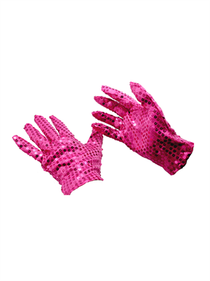 Pullu Eldiven Bride Bekarlığa Veda Partisi Kostümü Fuşya 