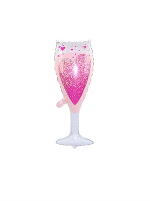 Pembe Kadeh Şeklinde Folyo Balon – Bride ve Bekarlığa Veda Parti Süsü 90 cm