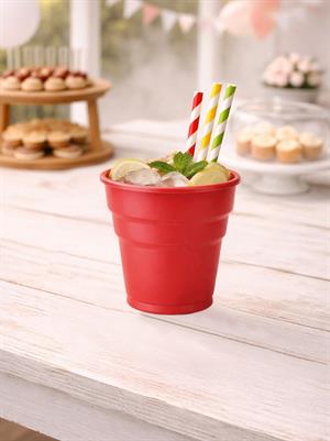 Plastik Bardak Kırmızı Renk 25Li