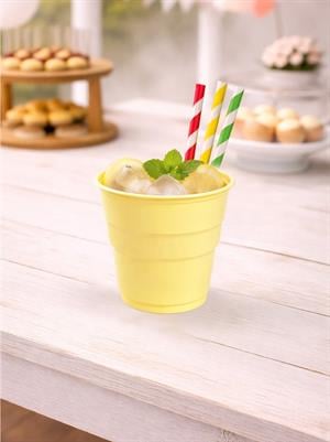 Plastik Bardak Krem Renk 25Li