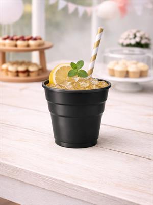 Plastik Bardak Siyah Renk 25Li