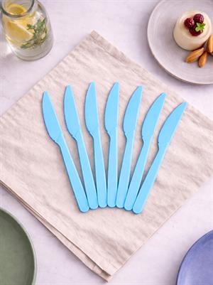 Plastik Bıçak  Açık Mavi 25li