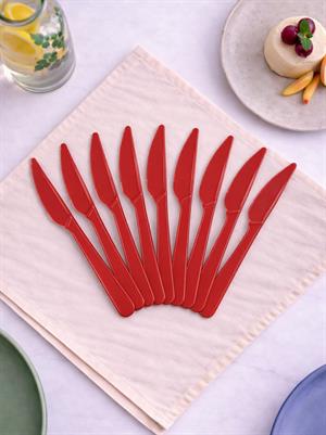 Plastik Bıçak Kırmızı 25li