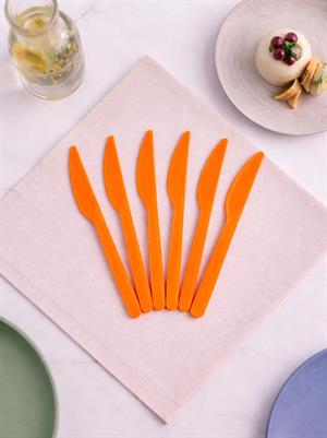 Plastik Bıçak Turuncu 25li