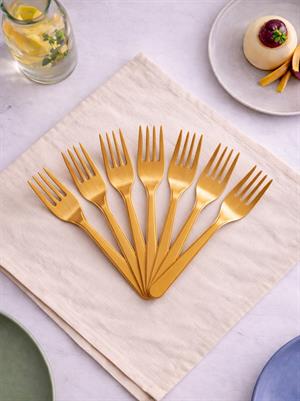 Plastik Çatal Altın 25li