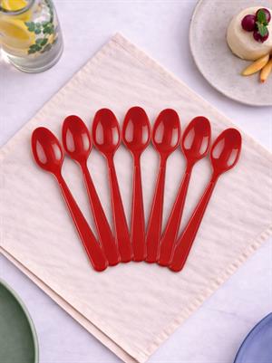 Plastik Kaşık Kırmızı 25li