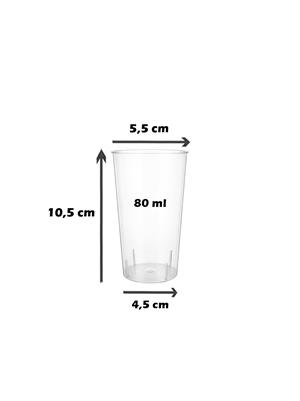 Mika Plastik Kokteyl Sunum Bardağı Şeffaf 80 ml 6lı