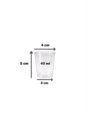 Plastik Shot Bardağı Mini Bardak 40 ml 20li
