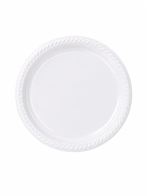 Plastik Tabak Doğum Günü Parti Tabağı Beyaz 21 cm 25li