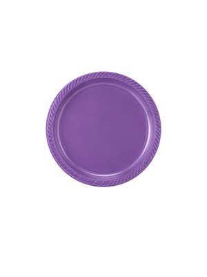 Plastik Tabak Doğum Günü Parti Tabağı Mor 21 cm 25li
