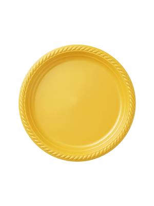 Plastik Tabak Doğum Günü Parti Tabağı Sarı 21 cm 25li