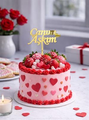 Pleksi Pasta Süsü Yazı Canım Aşkım Altın