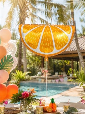 Portakal Şeklinde Folyo Balon – Tropikal Yaz Partisi Dekoru 49 cm