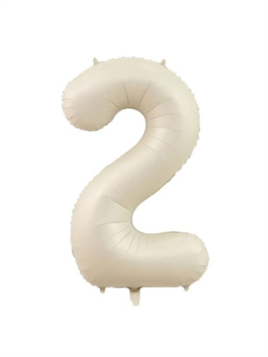Rakam Folyo Balon 2 Rakamı Krem 76 cm 34 inc