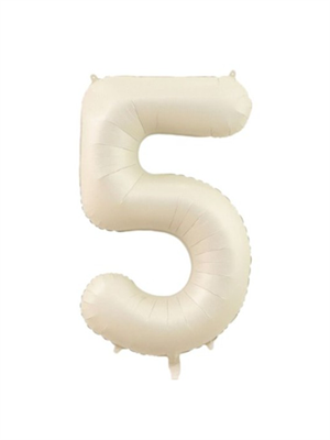 Rakam Folyo Balon 5 Rakamı Krem 86 cm 34 inc